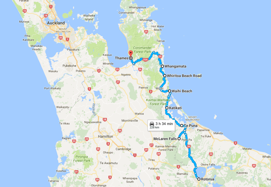 carte rotorua Thames