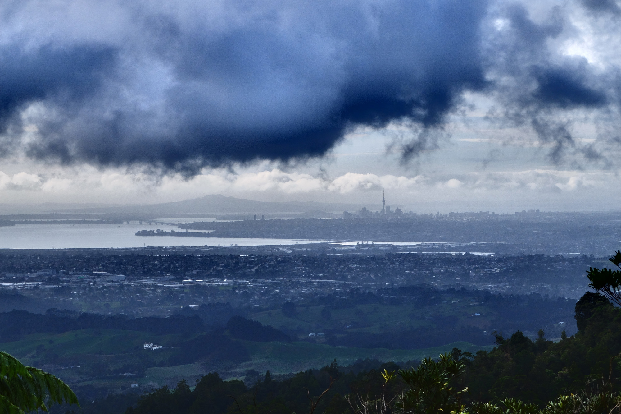 point de vue sur auckland depuis la route 16