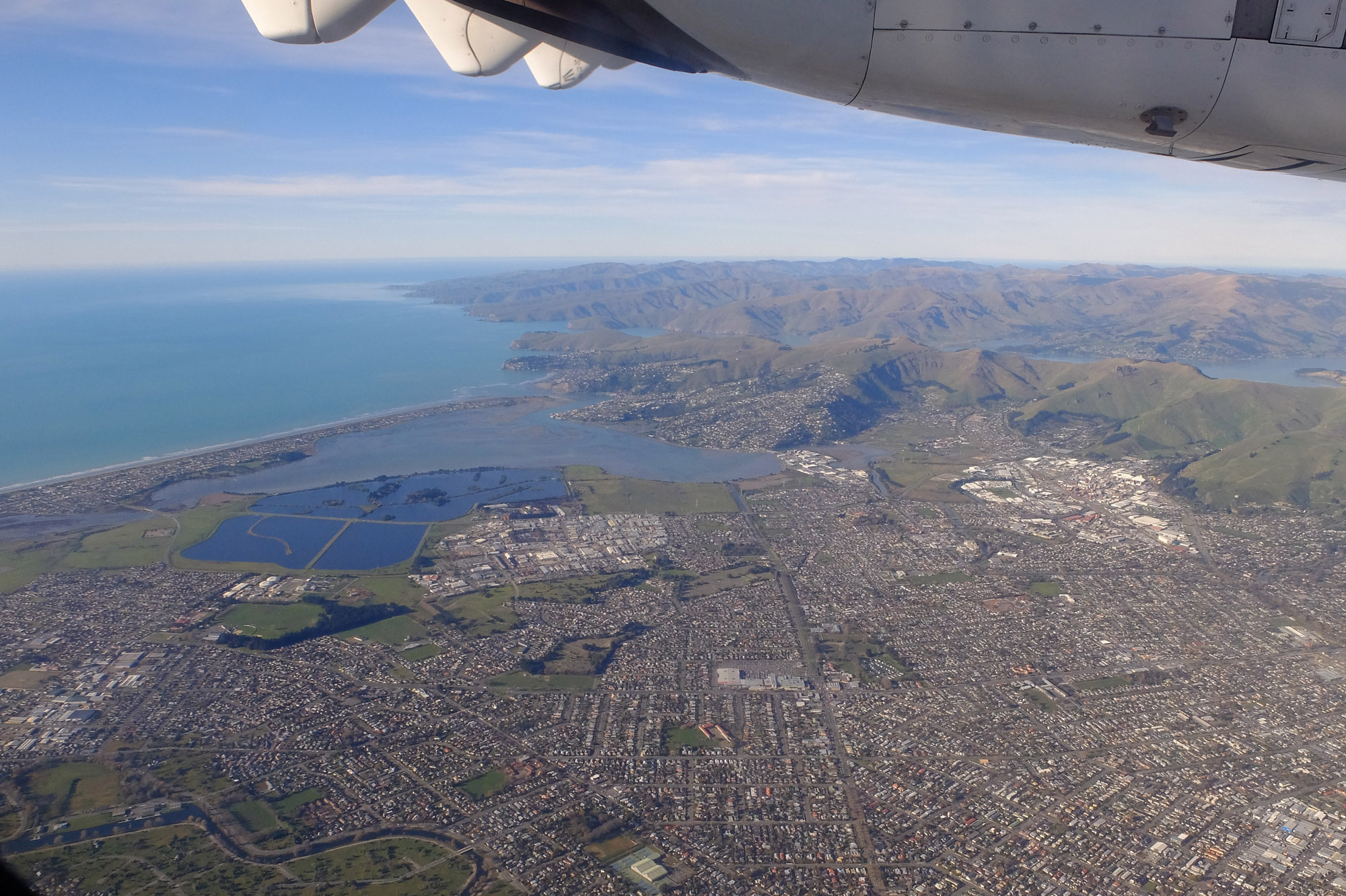 Christchurch vue d'avion